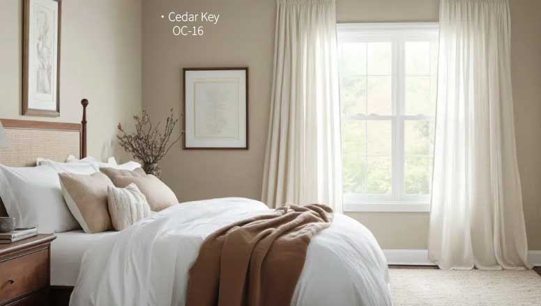 奶茶色靈感空間：Benjamin Moore OC-16 Natural Linen