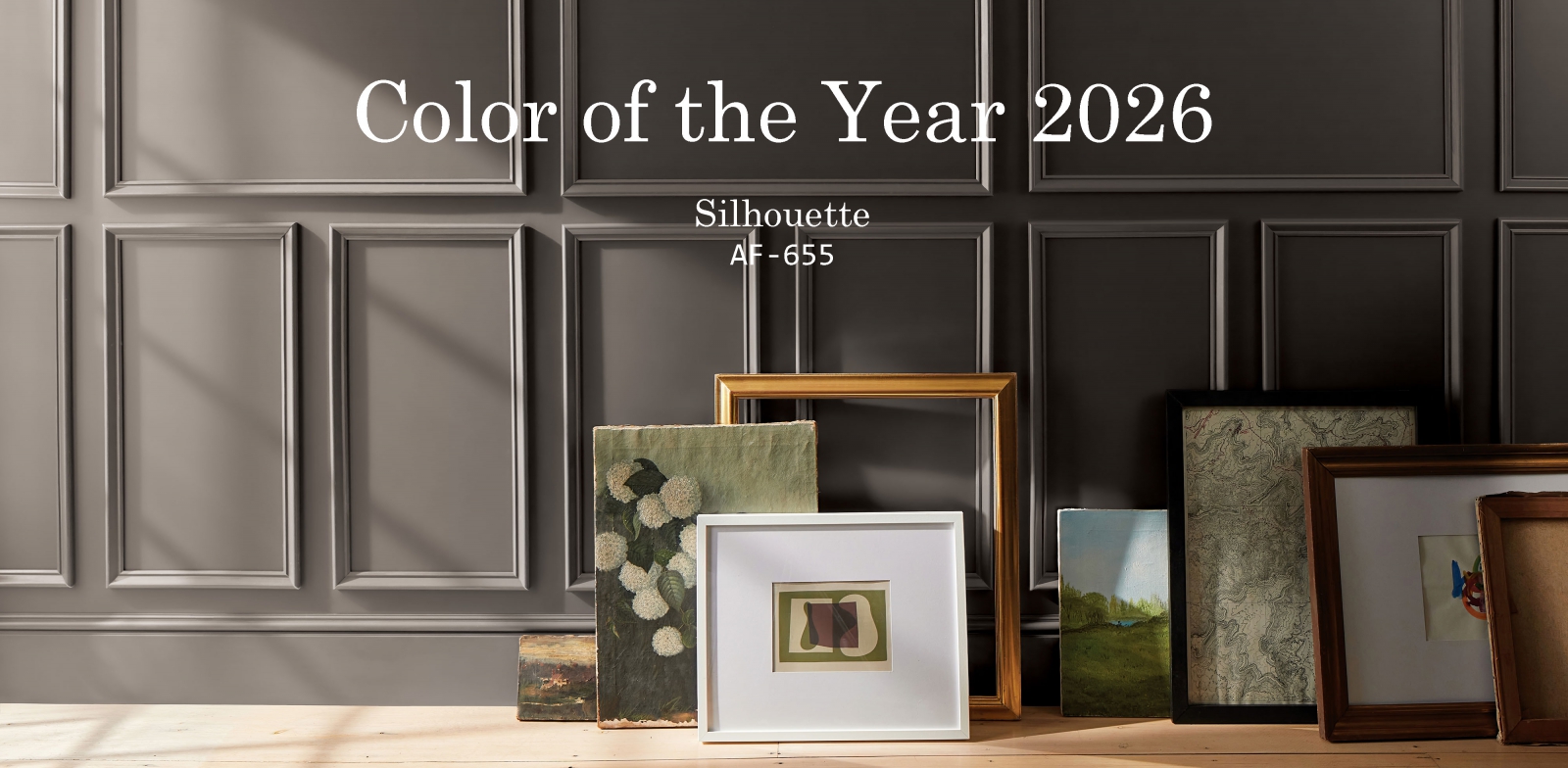 Benjamin Moore 2026 年度色 Silhouette 映輝 AF-655 視覺主圖